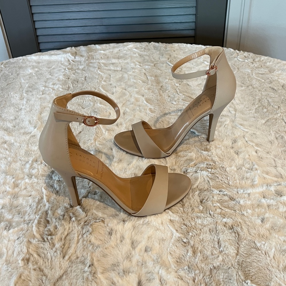 Elegant Tan High Heel Sandals
